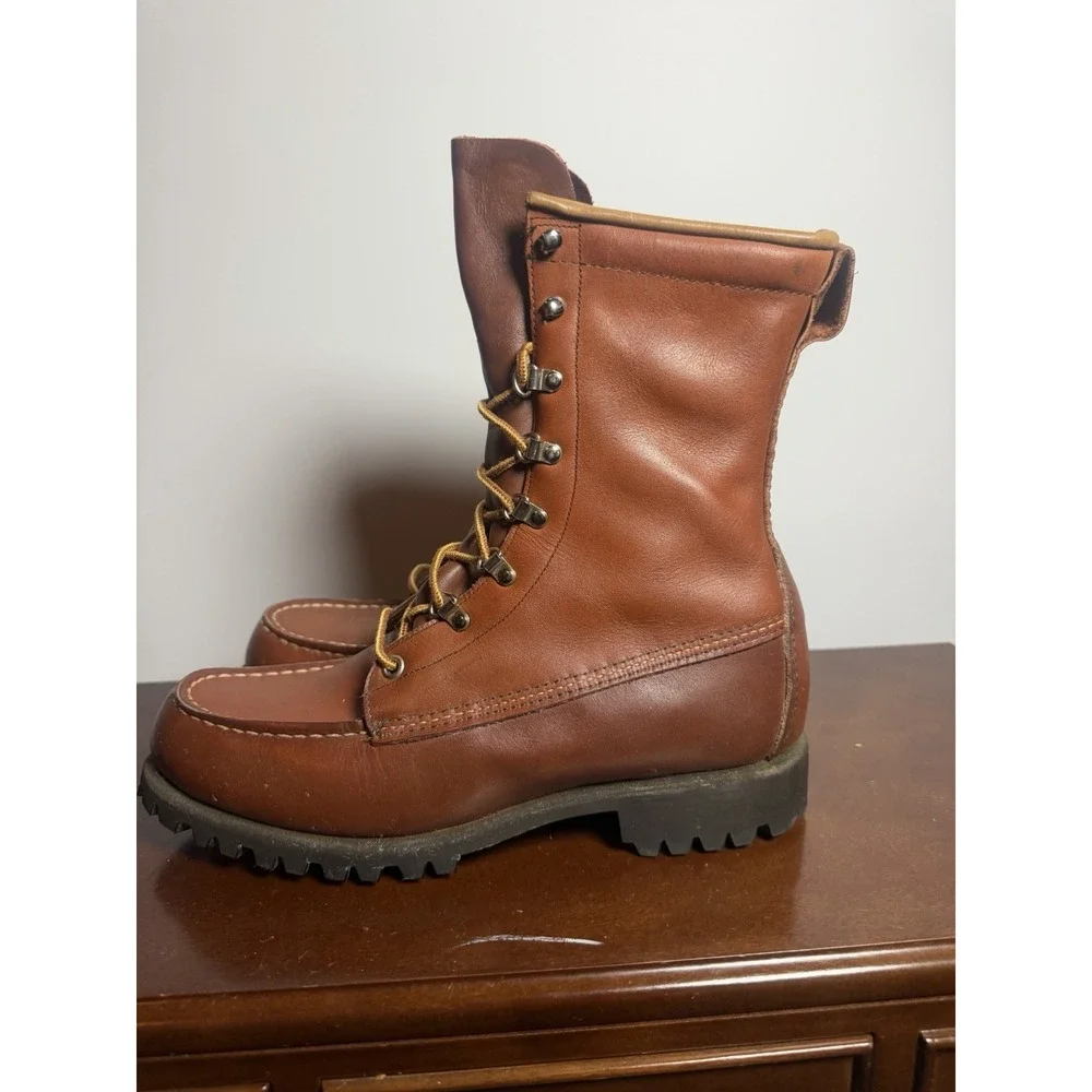 70s Vintage Red Wing Irish Setter Moc Toe Made In America Dated 02/76 Size 9